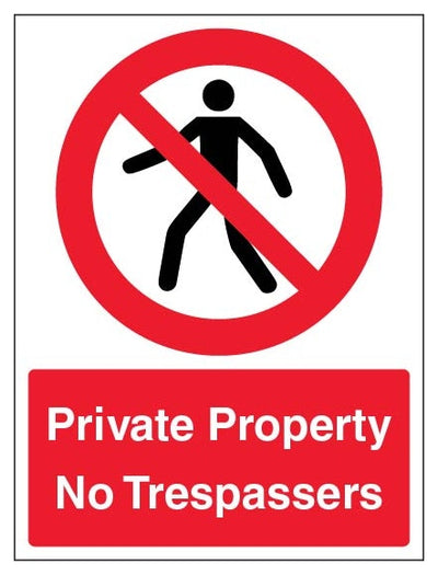 Private Property No Trespassers Portrait