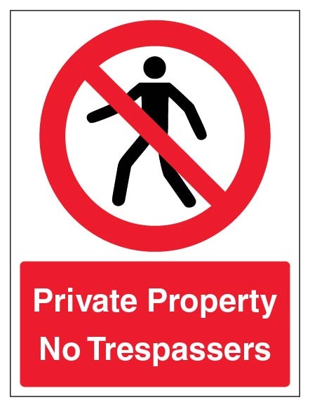 Private Property No Trespassers Portrait