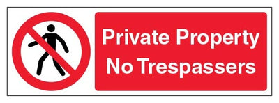 Private Property No Trespassers Landscape