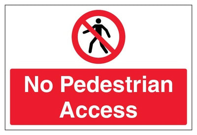 No Pedestrian Access Large Landscape
