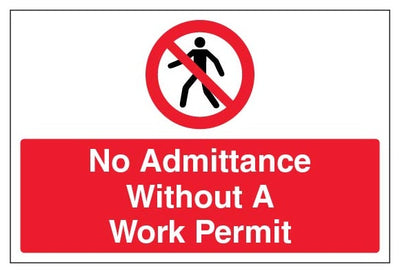 No Admittance Without A Work Permit Large Landscape