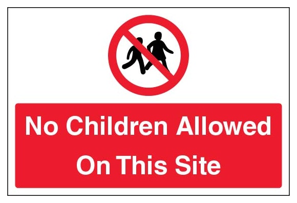 No Children Allowed On This Site Large Landscape