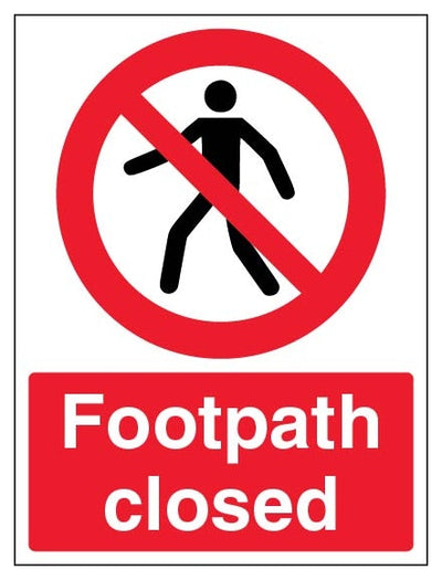 Footpath Closed Portrait
