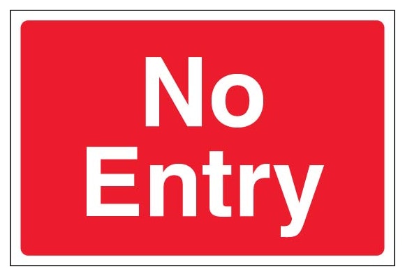 No Entry Red Large Landscape