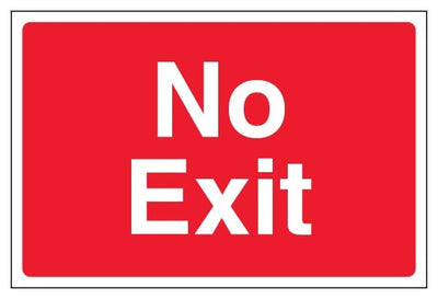 No Exit Sign Large Landscape