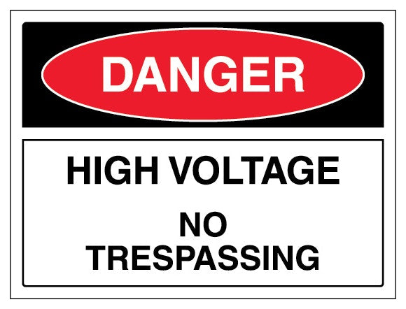 Danger High Voltage No Trespassing Landscape