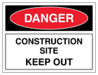 Danger Construction Site Keep Out - Landscape