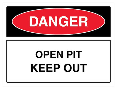 Danger Open Pit Keep Out Landscape