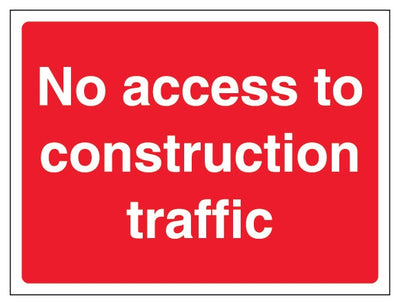 No Access To Construction Traffic Landscape
