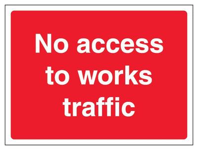 No Access To Works Traffic Landscape