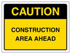 Caution Construction Area Ahead - Landscape