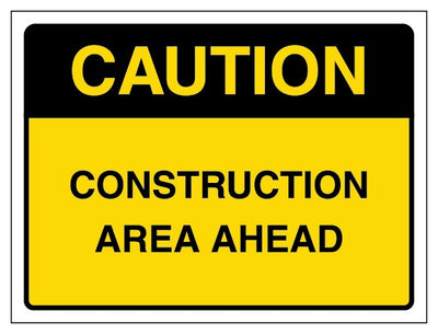 Caution Construction Area Ahead Landscape