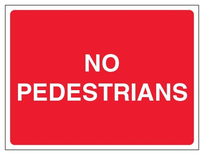 No Pedestrians Landscape Red