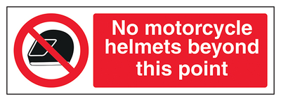 No Motorcycle Helmets Beyond This Point Landscape