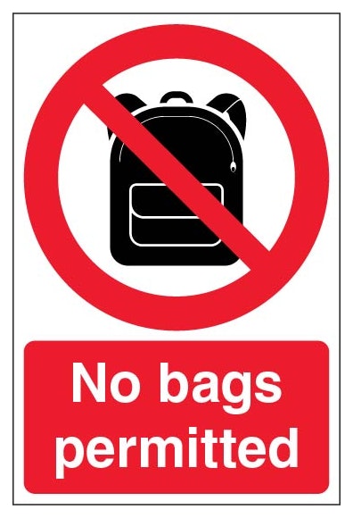 No Bags Permitted Portrait