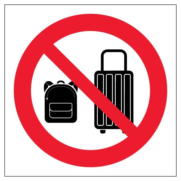 No Bags Or Luggage Portrait Symbol