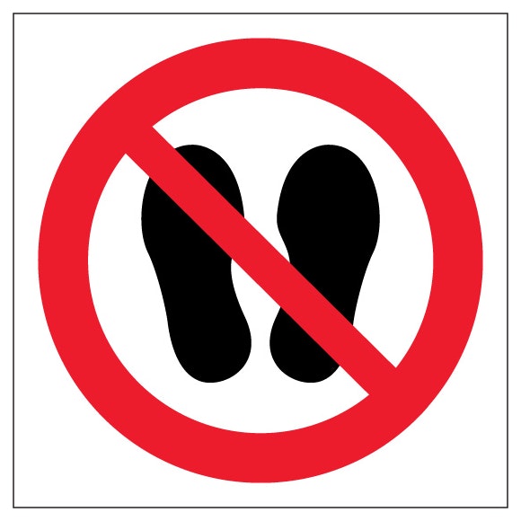 Do Not Stand Here Symbol Only