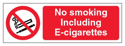 No Smoking Including E Cigarettes Slim Landscape