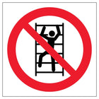 Do Not Climb OnRacking - Symbol
