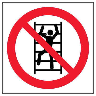 Do Not Climb Onracking Symbol