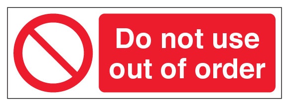 Do Not Use Out Of Order Slim Landscape