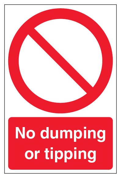 No Dumping Or Tipping Portrait