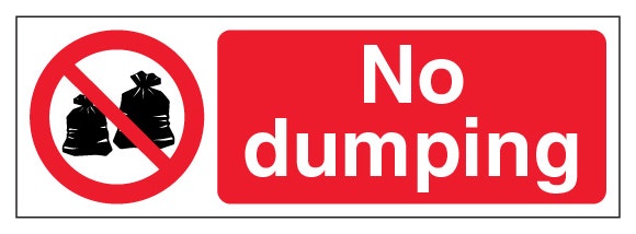 No Dumping Slim Landscape