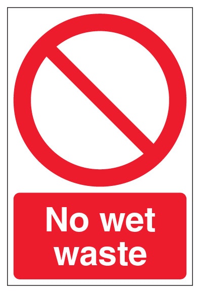 No Wet Waste Portrait