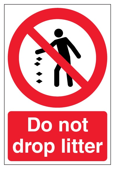 Do Not Drop Litter Portrait