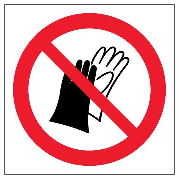 Do Not Wear Gloves Symbol Only