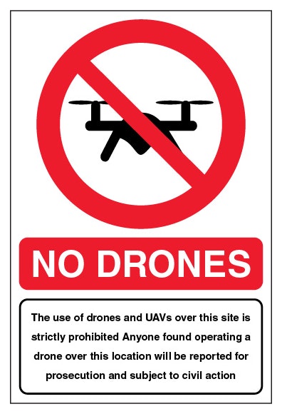 The Use Of Drones And Uavs Is Prohibited Portrait