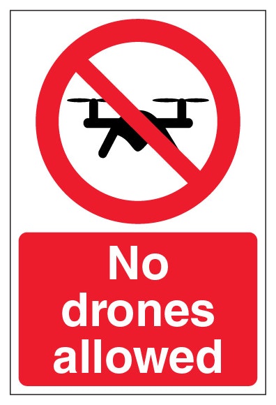 No Drones Allowed Portrait