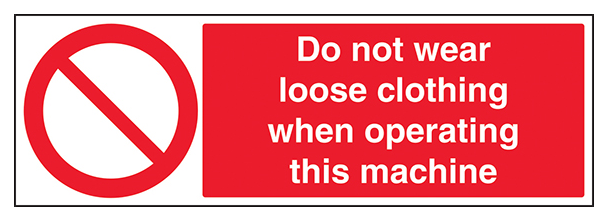 Do Not Wear Loose Clothing When Operating Landscape