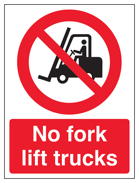 No Forklift Trucks Portrait