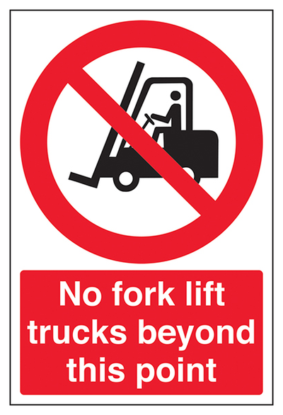 No Forklift Trucks Beyond Portrait