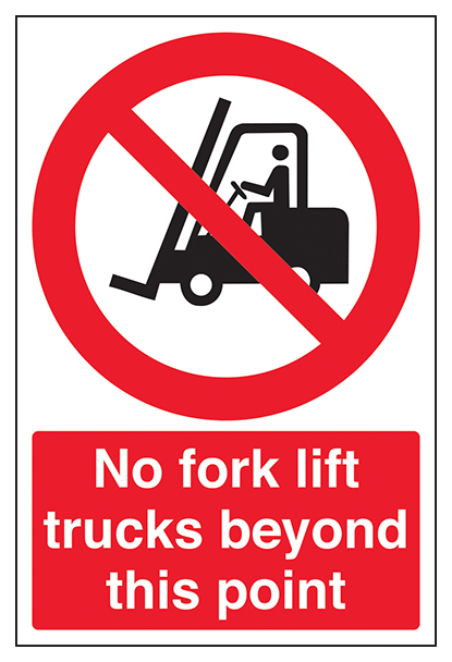 No Forklift Trucks Beyond Portrait