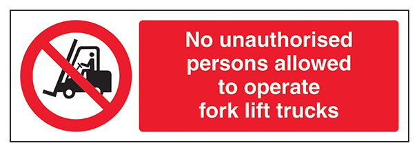 No Unauthorised Persons To Operate Landscape