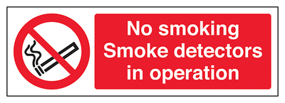 No Smoking Smoke Detectors In Operation Landscape
