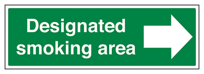 Designated Smoking Area Arrow Right Landscape