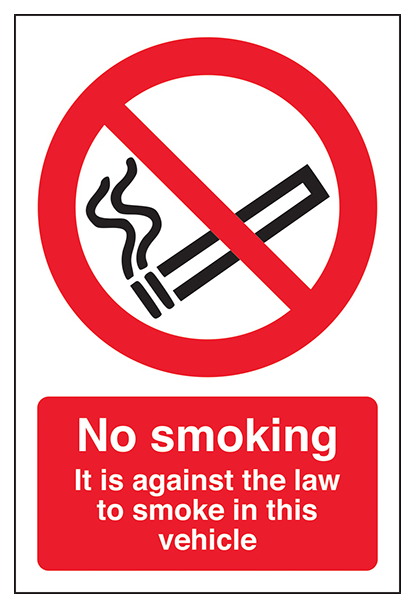 No Smoking Vehicle Sticker