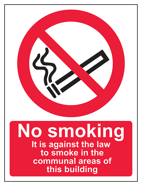 No Smoking In Communal Area Portrait