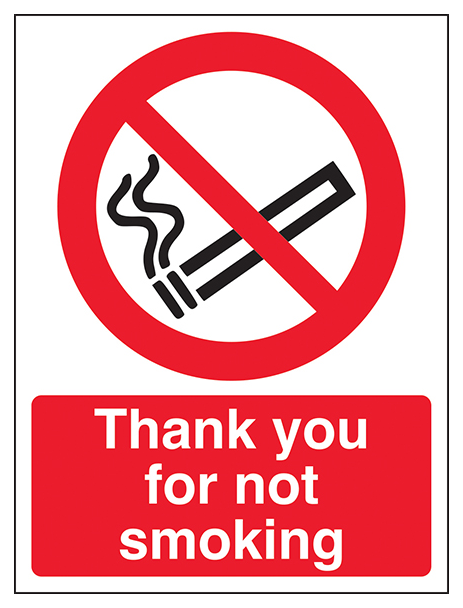 Thank You For Not Smoking Portrait