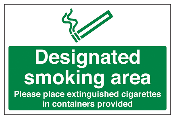 Designated Smoking Area Extinguished Cigarettes