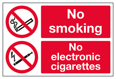 No Smoking No Electronic Cigarettes
