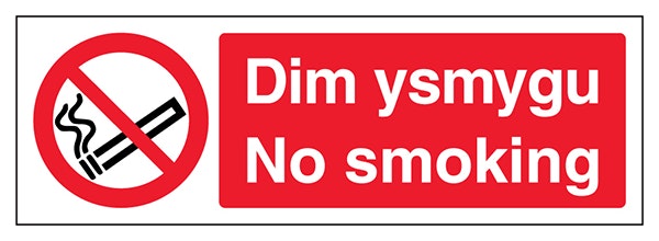 Welsh English No Smoking Landscape