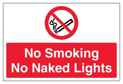 No Smoking No Naked Lights Large Landscape