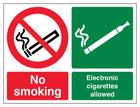 No Smoking Electronic Cigarettes Allowed - Landscape