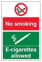 No Smoking E-Cigarettes Allowed - Portrait