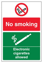 No Smoking Electronic Cigarettes Allowed - Portrait