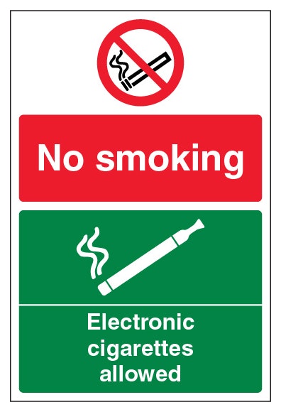 No Smoking Electronic Cigarettes Allowed Portrait